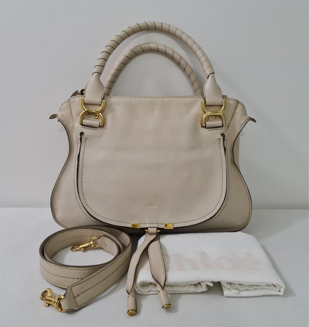 Chloe Marcie Medium Nude, Luxury, Bags & Wallets on Carousell