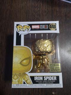 RARE Funko Pop Marvel GOLD CHROME IRON MAN #285 Infinity War exclusive