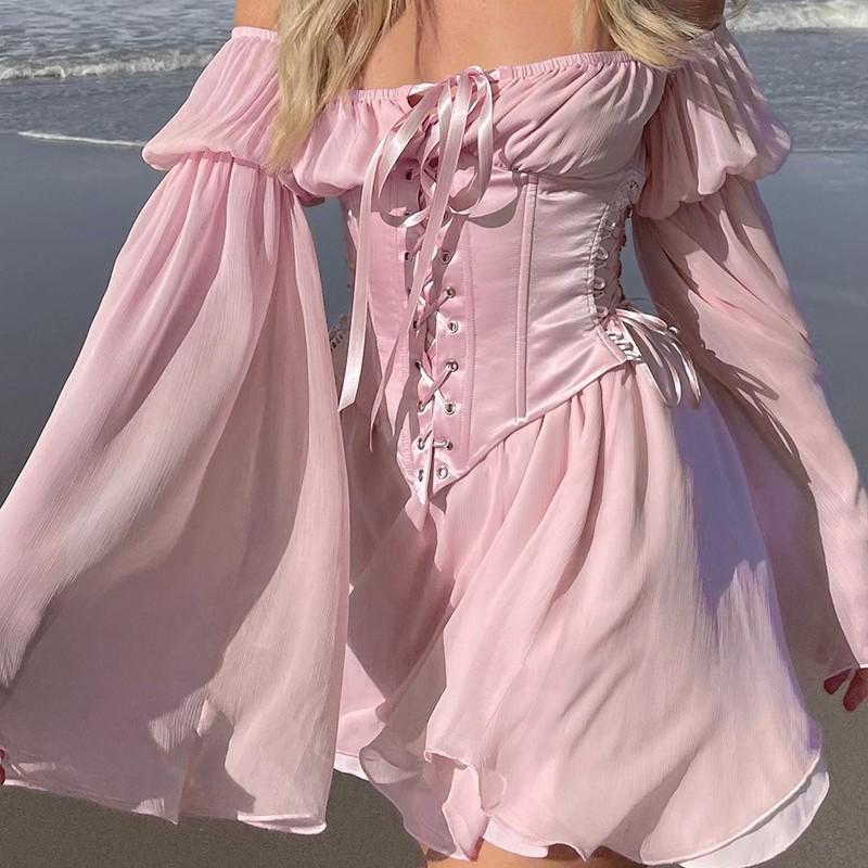 Fairycore corset dress(full set)