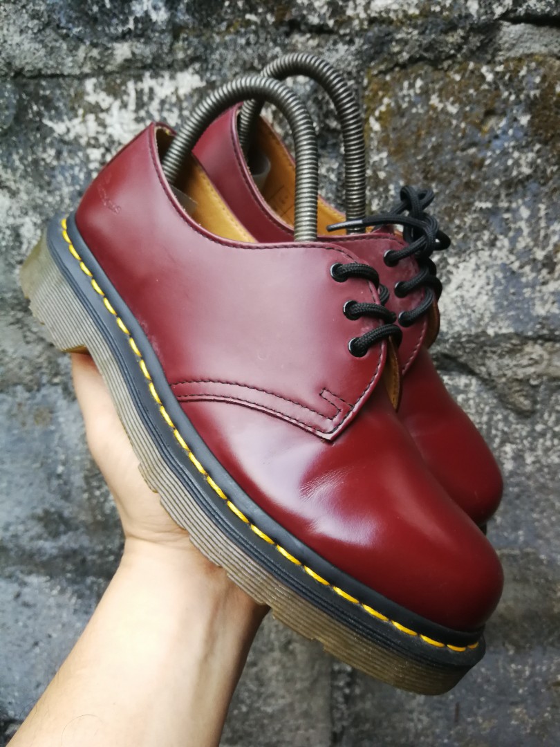 Dr. Martens 1461 cherry red, Women's Fashion, Footwear, Boots on Carousell