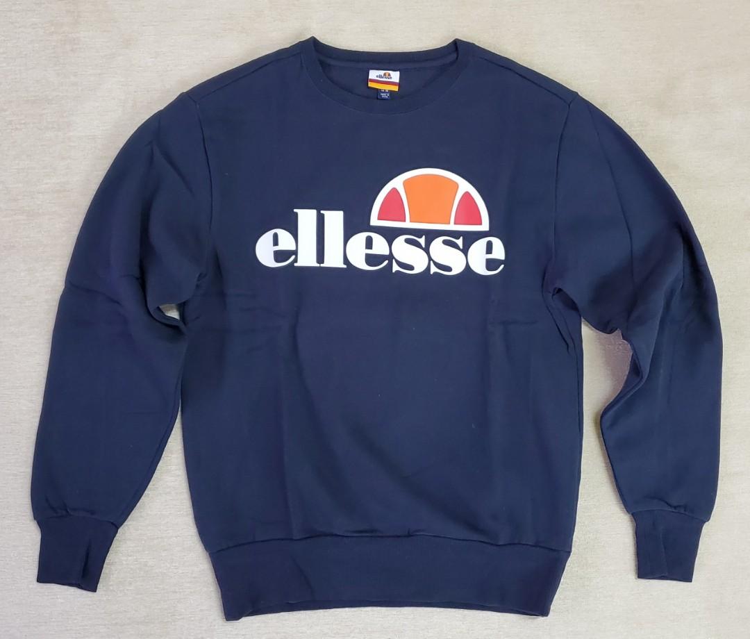 95% new] 出售Ellesse logo navy sweatshirt 軍藍色衛衣中碼Size M, 男