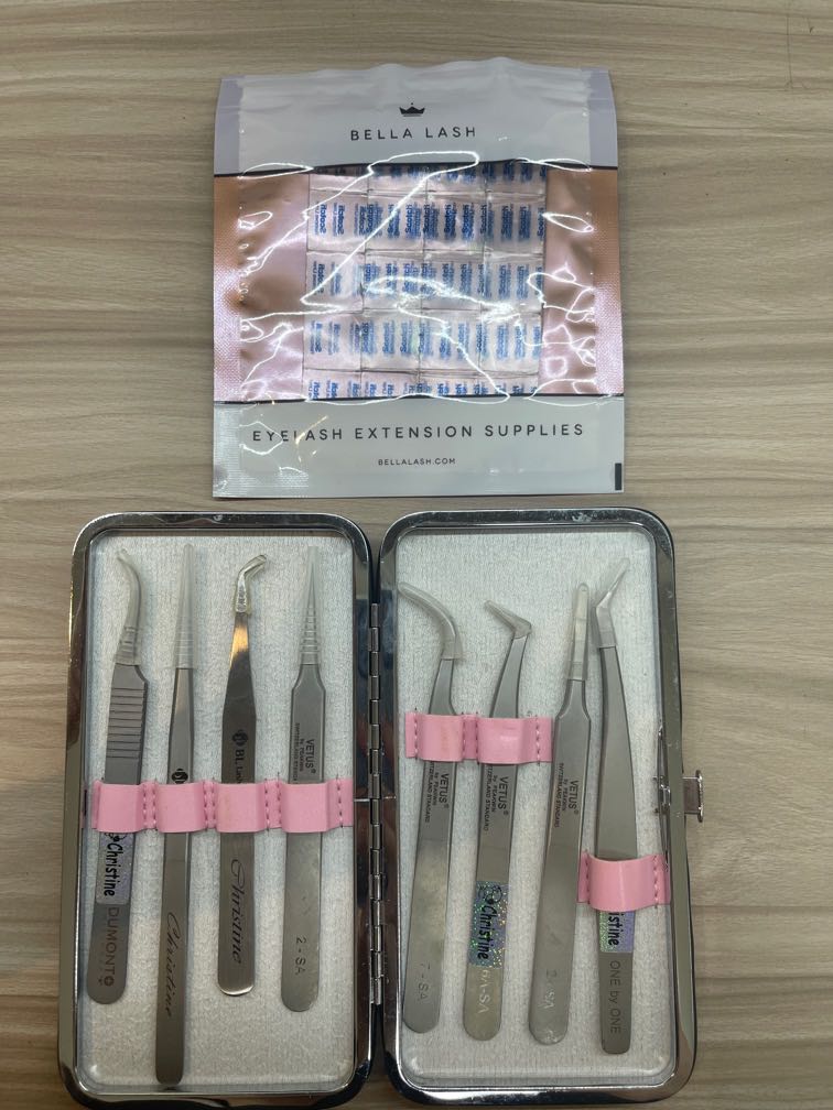 Eyelash extensions premium tweezer Dumont Vetus, Beauty & Personal Care, Face, Makeup on Carousell