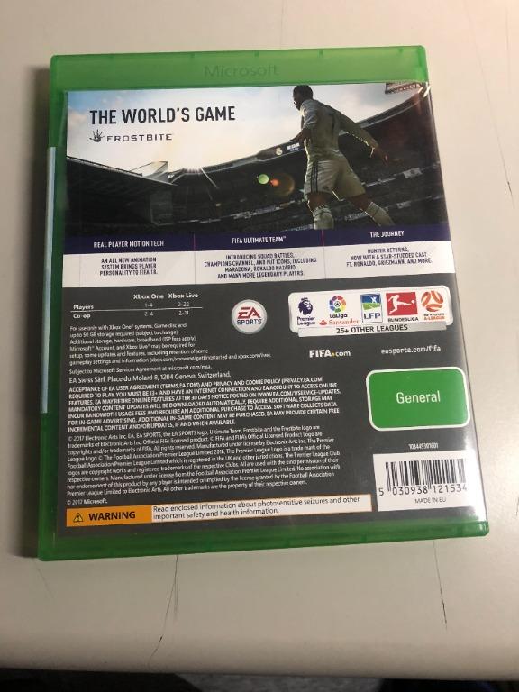 Fifa 18 Xbox one (Category: Xbox) located in Quezon City. Submitted by outoftheboxph (Listing ID 1143506909, Image 3). Description: Sealed and unused.