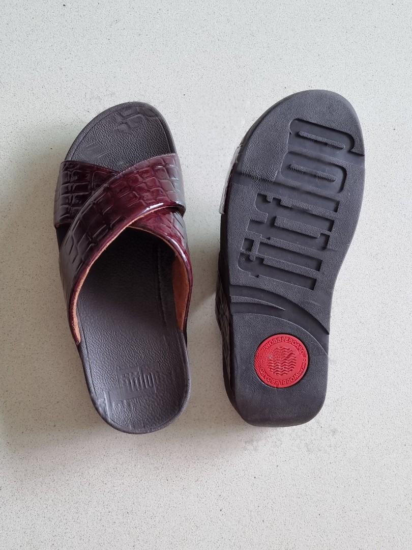 Fitflop lulu croco best sale slides