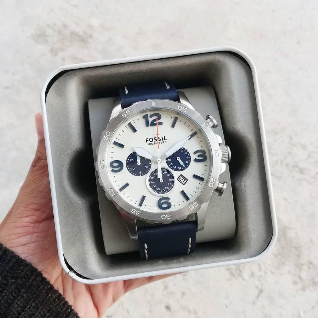 Fossil Watch case size besar 50mm, Men's Fashion, Watches & Accessories