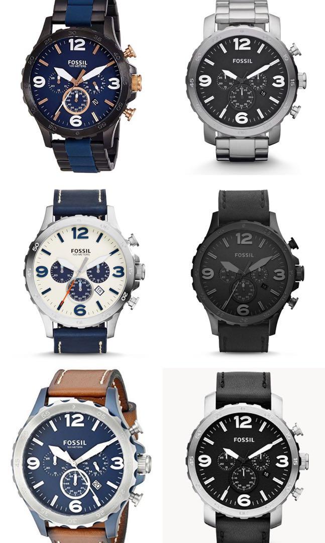 Fossil Watch case size besar 50mm, Men's Fashion, Watches & Accessories