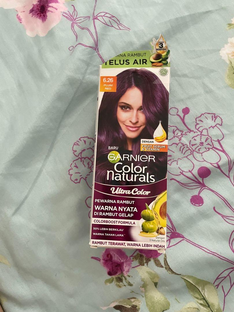 Garnier Ultra Colour plum red, Beauty & Personal Care, Hair on Carousell