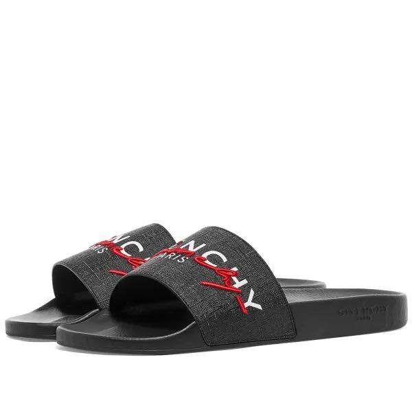 Givenchy signature slides for men, Men's Fashion, Footwear, Flipflops and  Slides on Carousell