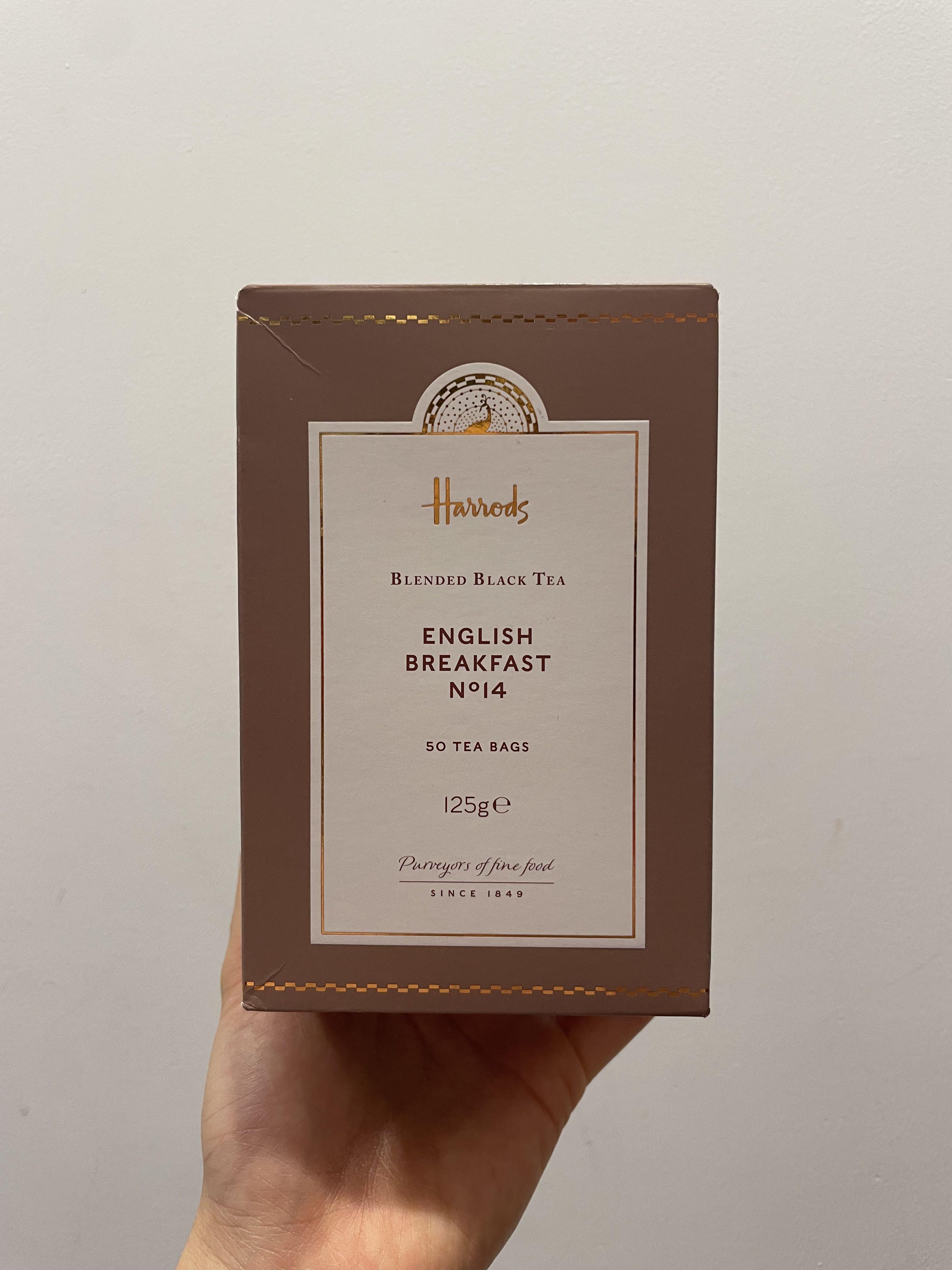 Harrods English Breakfast Tea 125g 英式早餐混合紅茶, 健康及營養食用品, 健康補充品, 健康補充品-  保健食品，飲料和補品- Carousell