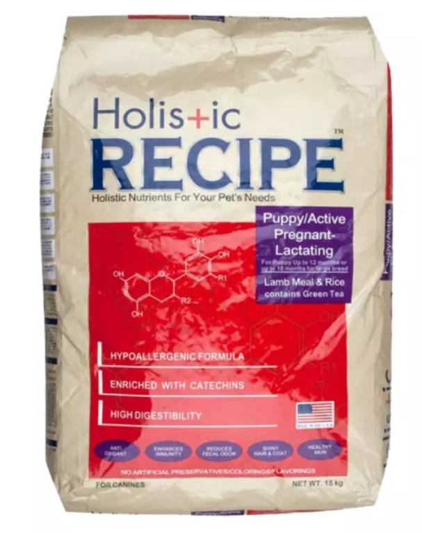 Holistic Recipe Dry Dog Food for Puppy Lamb Meal Rice Pet