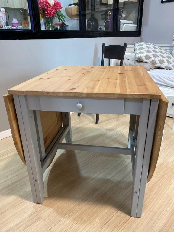 IKEA Dining Table Gamleby Gateleg Foldable Table, Furniture & Home