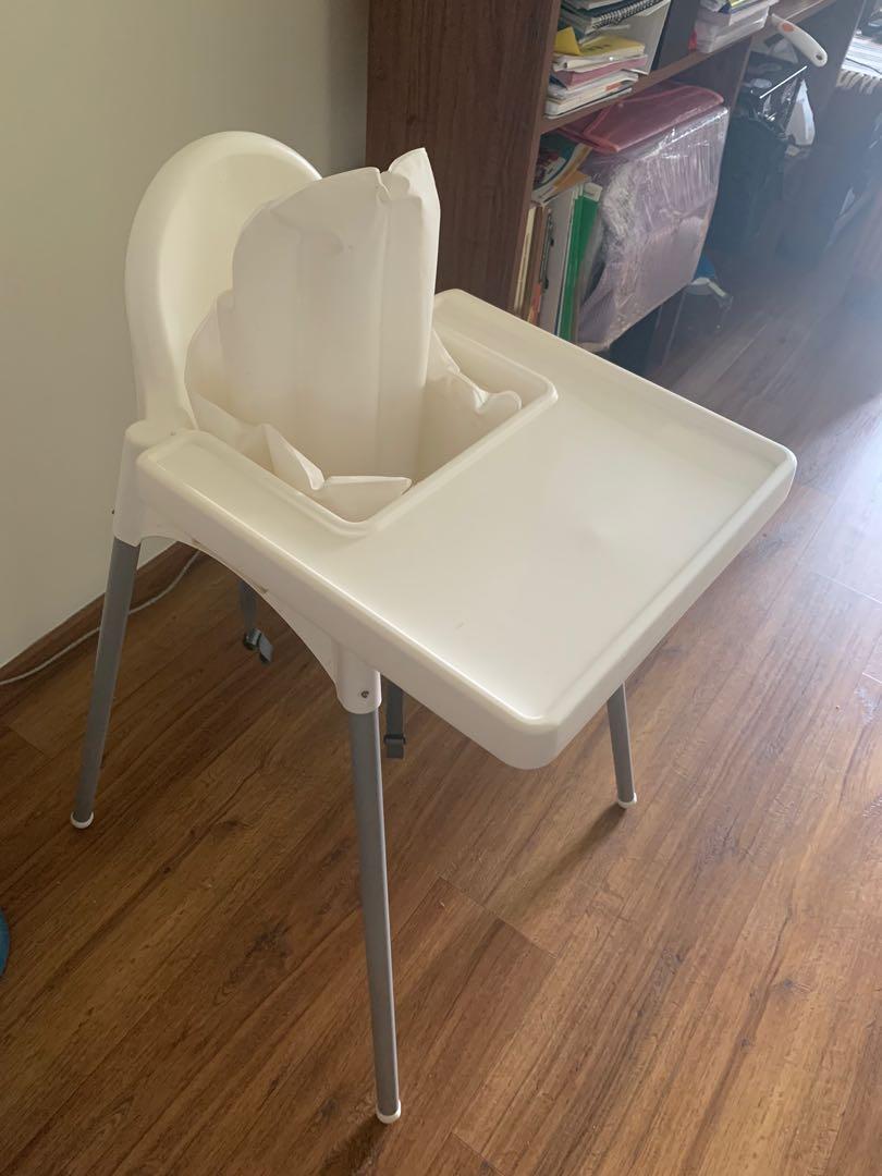 Ikea High Chair with Table and cushion, Babies & Kids, Baby Nursery
