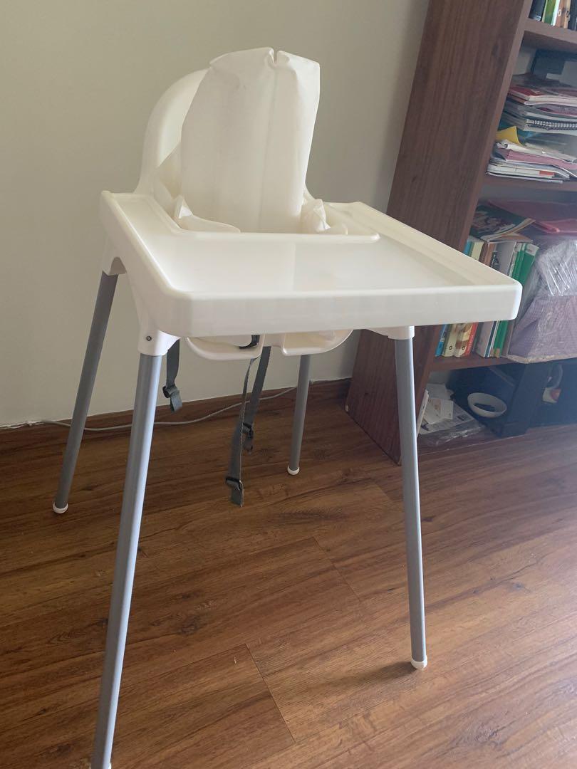 Ikea High Chair with Table and cushion, Babies & Kids, Baby Nursery