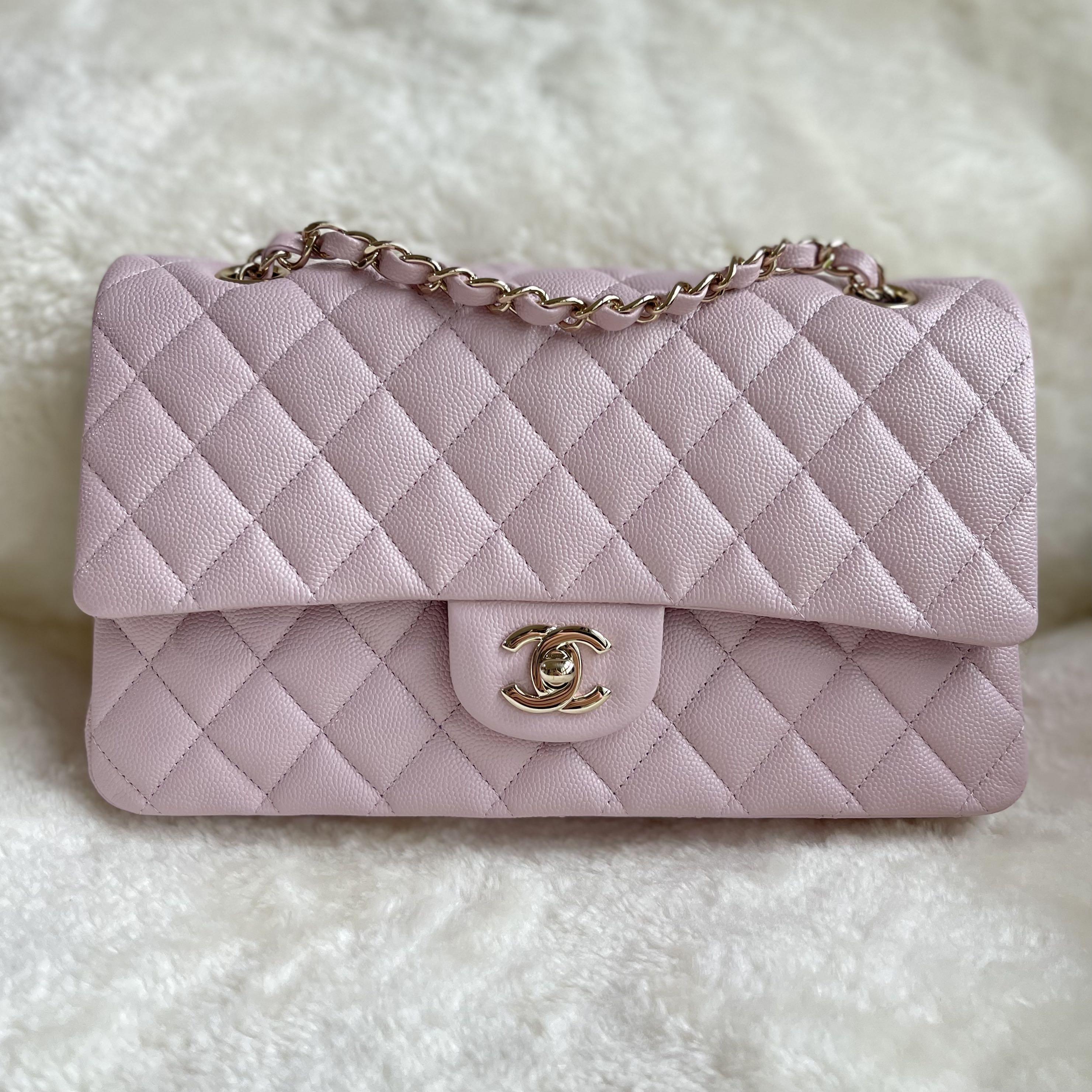 FLASH ✨ 21S Chanel Rose Clair Lilac Pink LGHW Medium Classic Flap, Luxury,  Bags & Wallets on Carousell