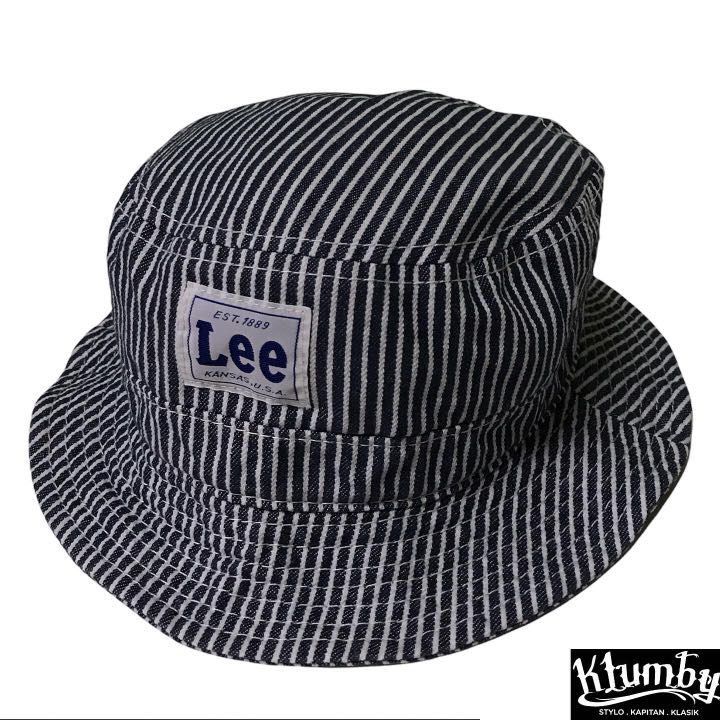 Lee Union Made Hickory Stripe Bucket Hat, Men's Fashion ...