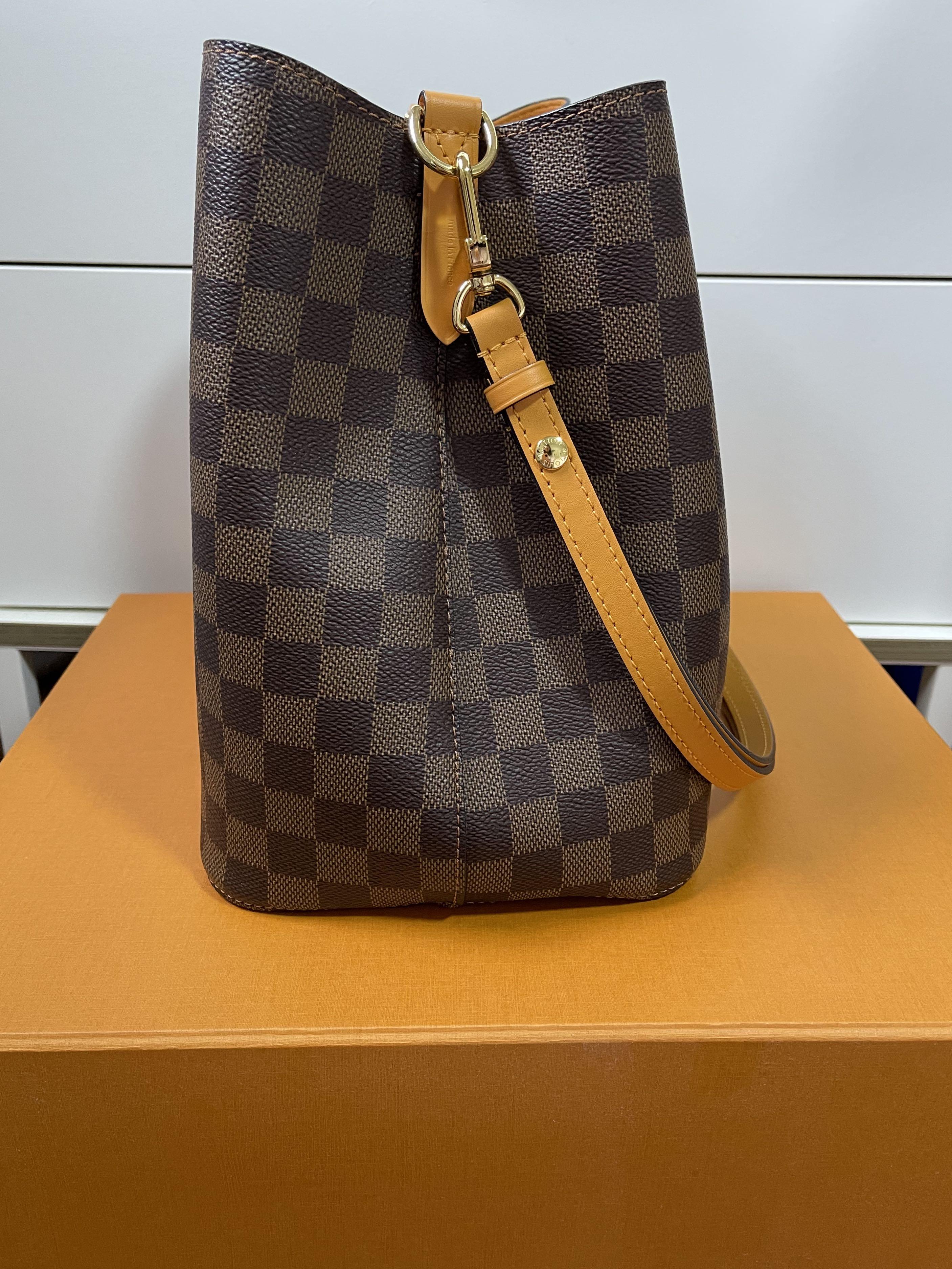 Louis Vuitton NeoNoe MM Damier Azur in Coated Canvas with Gold-tone - US