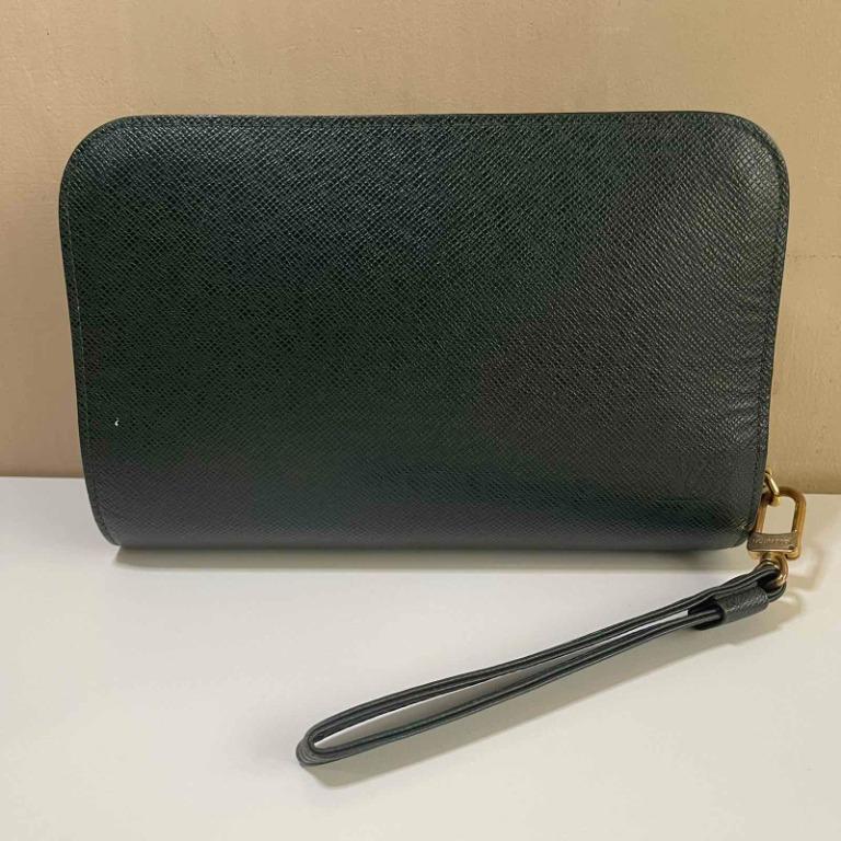 Louis Vuitton Taiga Clutch Bag in Green Luxury Bags Wallets on