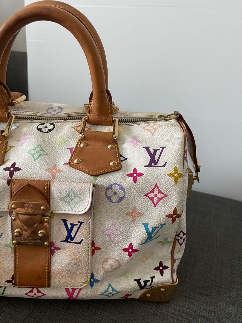 Louis vuitton white colorful discount bag
