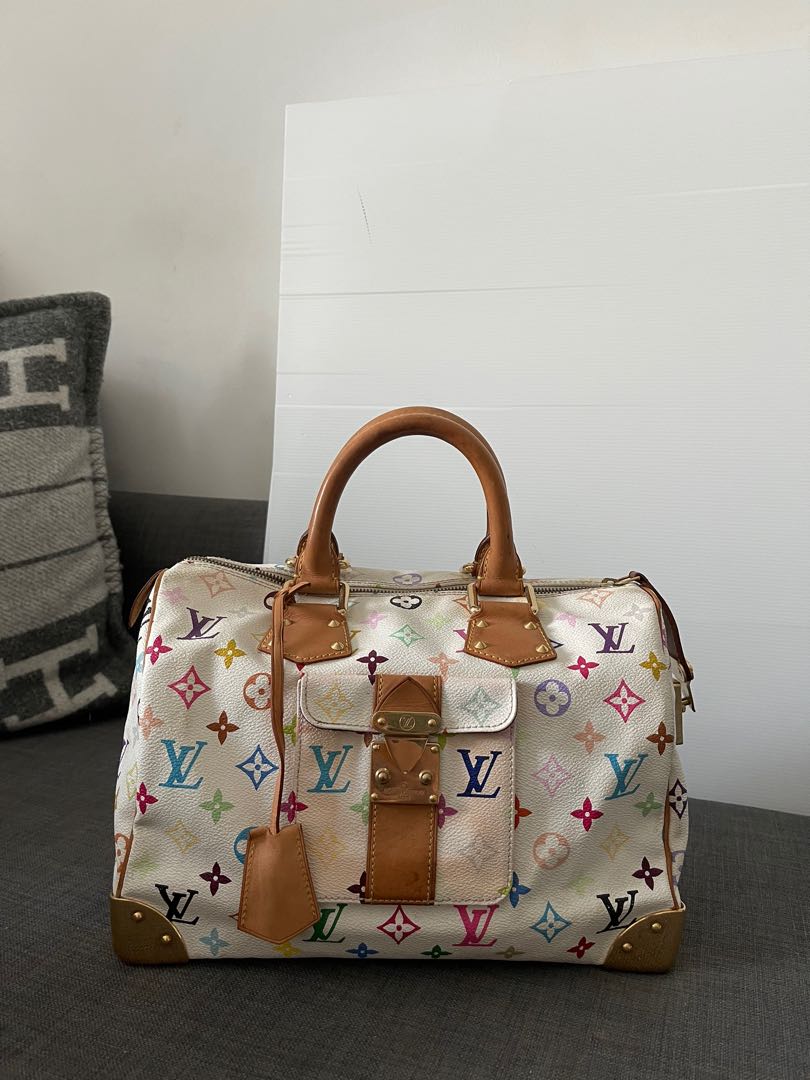 Lv white hotsell monogram bag
