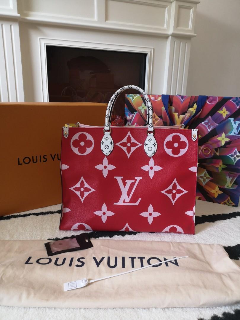 LV Louis Vuitton On the Go GM Size Limited Ed in Rouge Multicolor