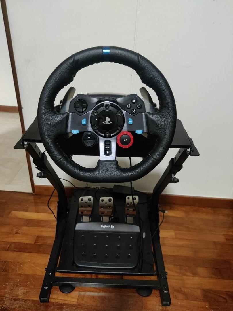 Modded Logitech G29 Race Wheel with stand for PC/PS4/PS5, Video Gaming
