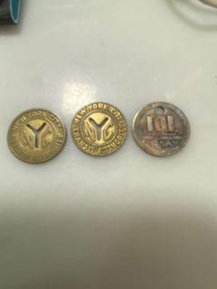 New York NYC subway tokens and Mag Industries tab
