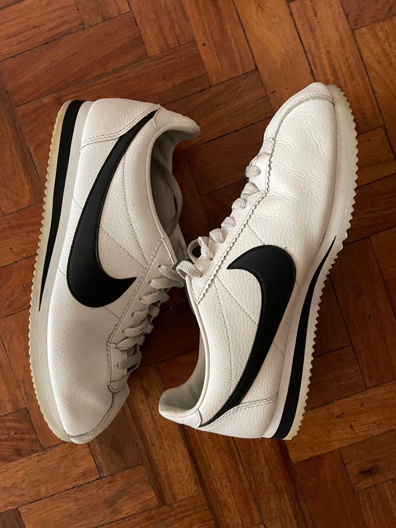 Mens nike cortez outlet white and black