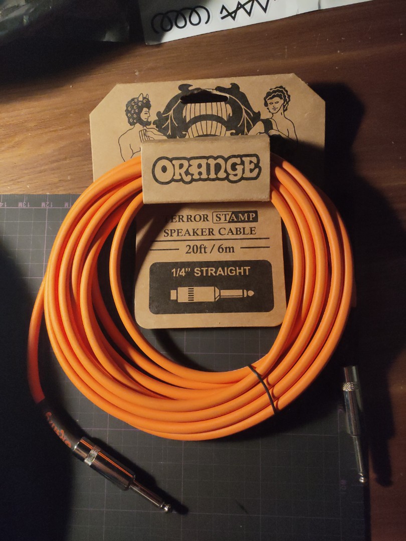 Orange Guitar Speaker Cable 20FT / 20 Feet, Hobbies & Toys, Music & Media, Music Accessories on