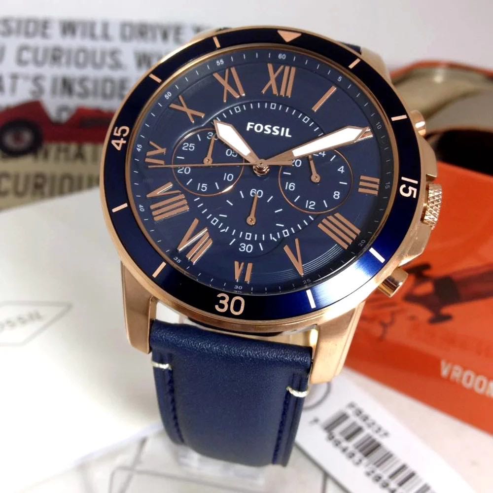 100% Fossil Watch Men Navy Fs5237 