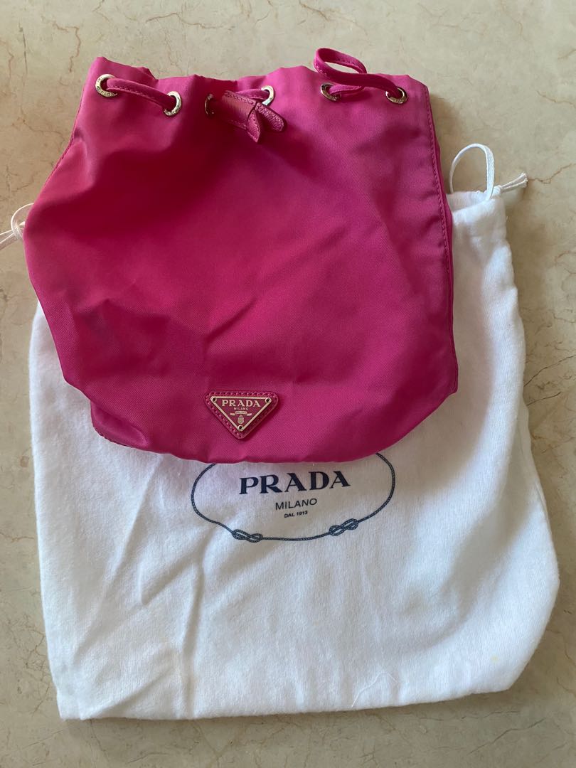 Prada nylon drawstring pouch, Luxury, Accessories on Carousell