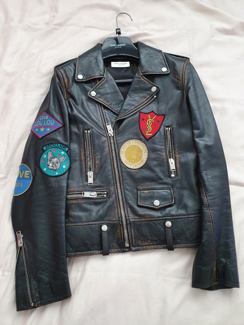 Saint laurent patch jacket discount