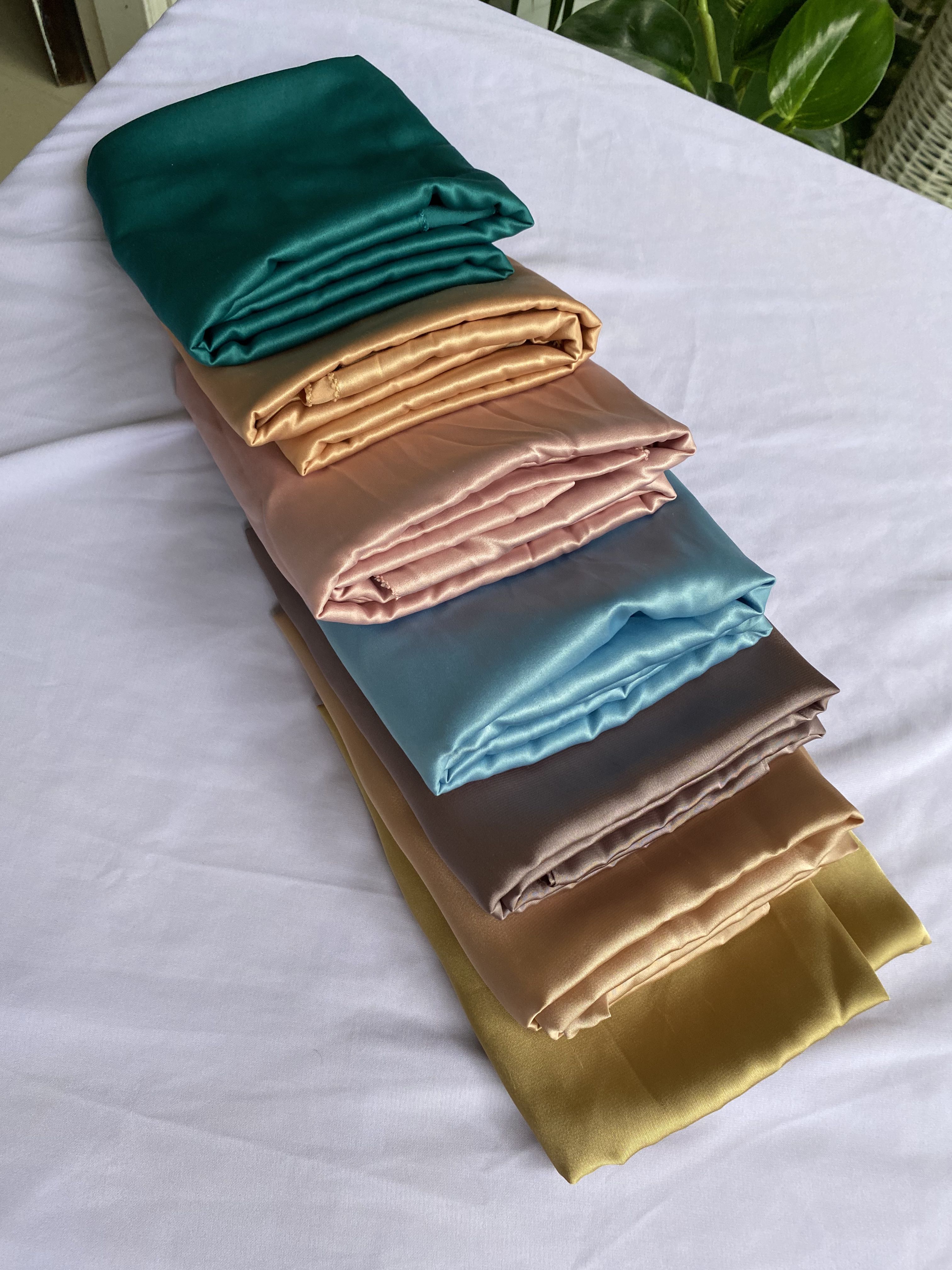 printed satin silk shawl