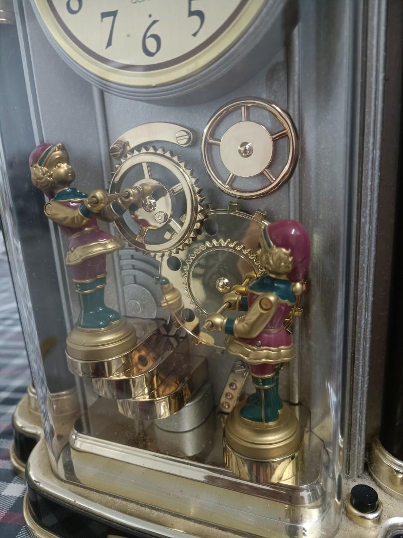 SEIKO MANTEL CLOCK PUPPET ANIMATED REF QRY410S RARE ITEM, Hobbies