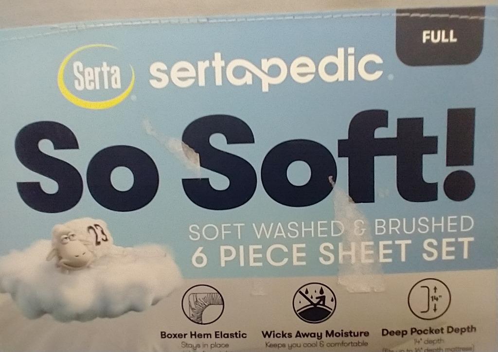 Serta Sertapedic (by Walmart) So Soft Bedsheet Sets 6Piece Full Queen