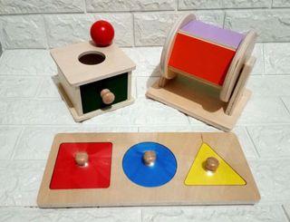 Set of 3 Montessori Wooden Toys
