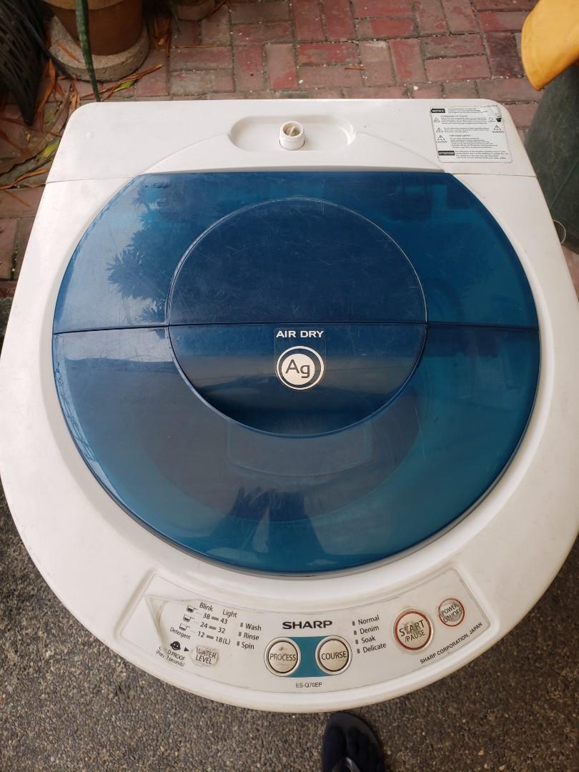 Sharp Automatic Washing Machine 7kg (Japan brand), TV & Home Appliances