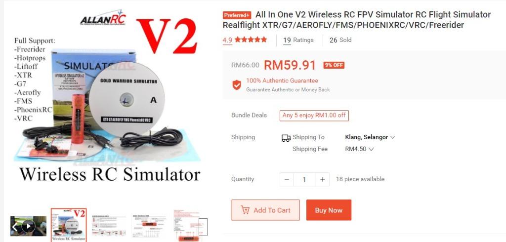 Simulator (Category: Controllers) located in Klang. Submitted by will88wu (Listing ID 1143613555, Image 1). Description: Is a new item, sell because I not very good in installation the programs. The price is net..
