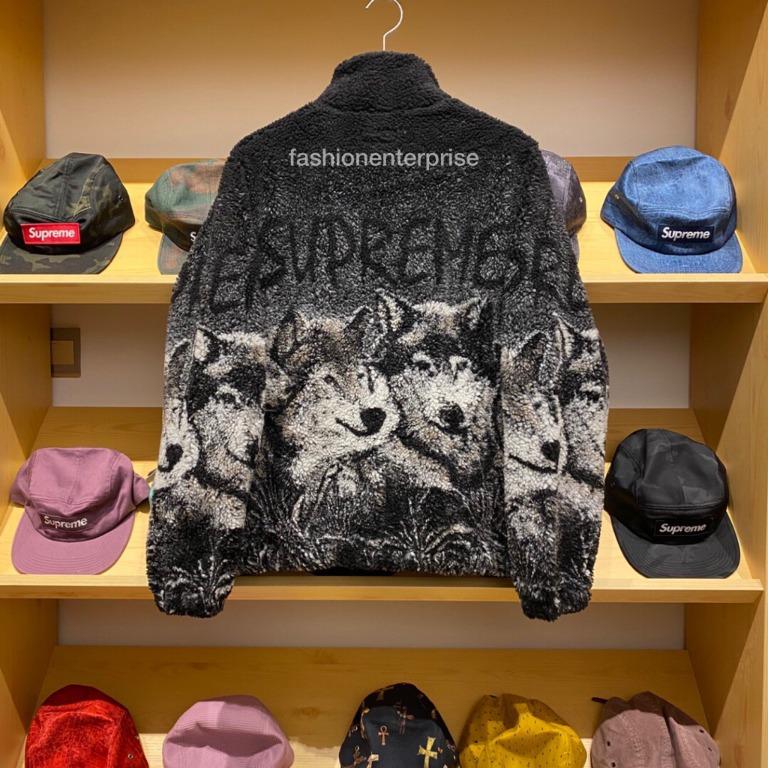 Supreme SS19 Wolf Fleece Jacket Black