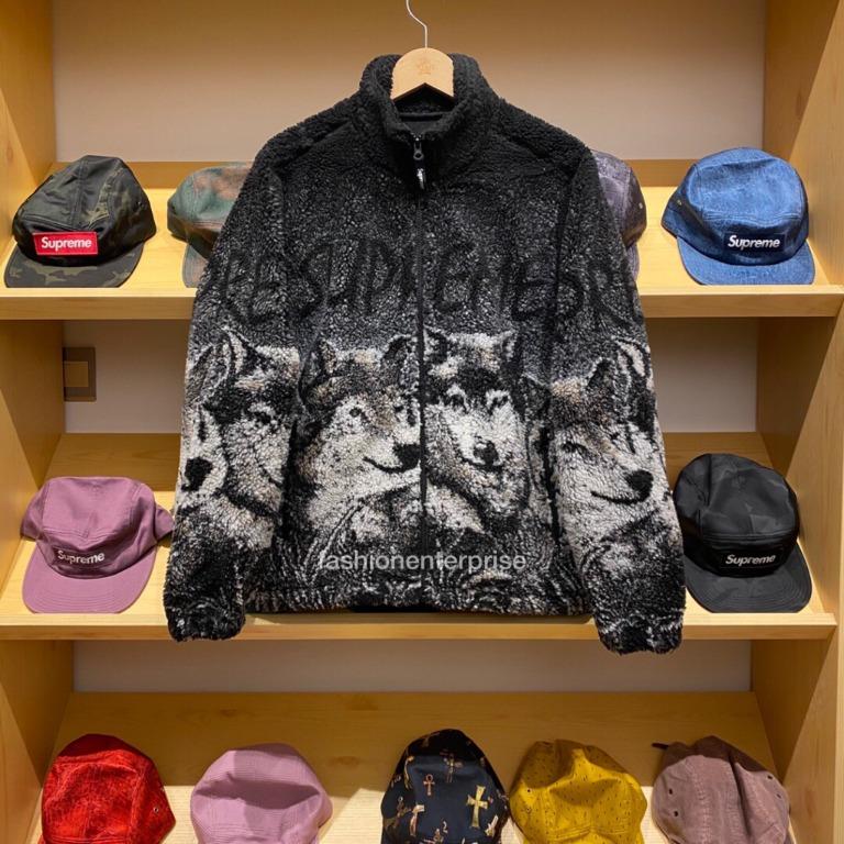 Supreme SS19 Wolf Fleece Jacket Black Men s Fashion Coats