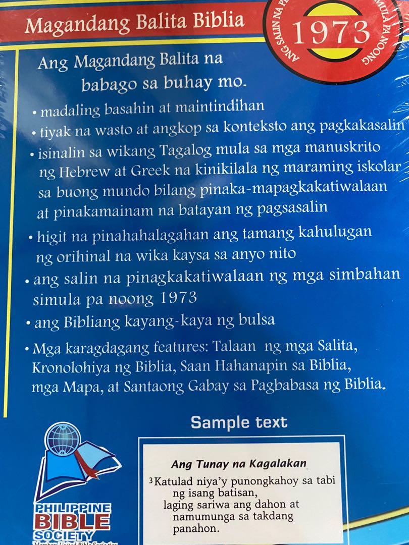 Tagalog Bible with tabs, Hobbies & Toys, Books & Magazines, Religion ...