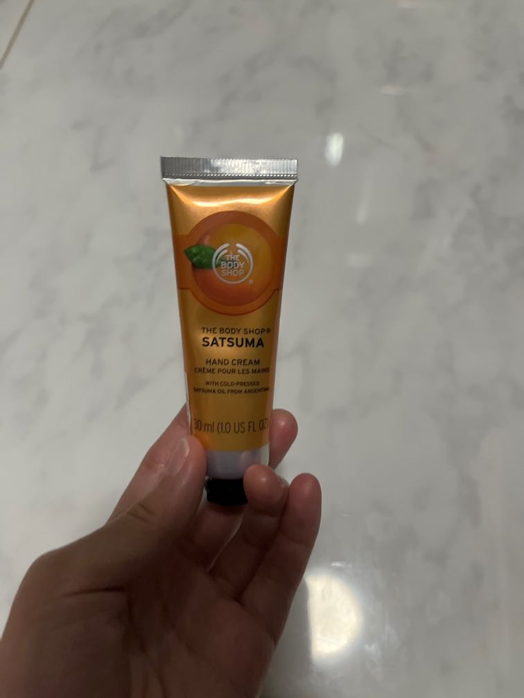 The body shop Satsuma Hand cream 30ml, Beauty & Personal Care, Bath