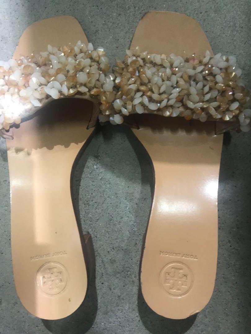 Tory burch shop logan embellished slides