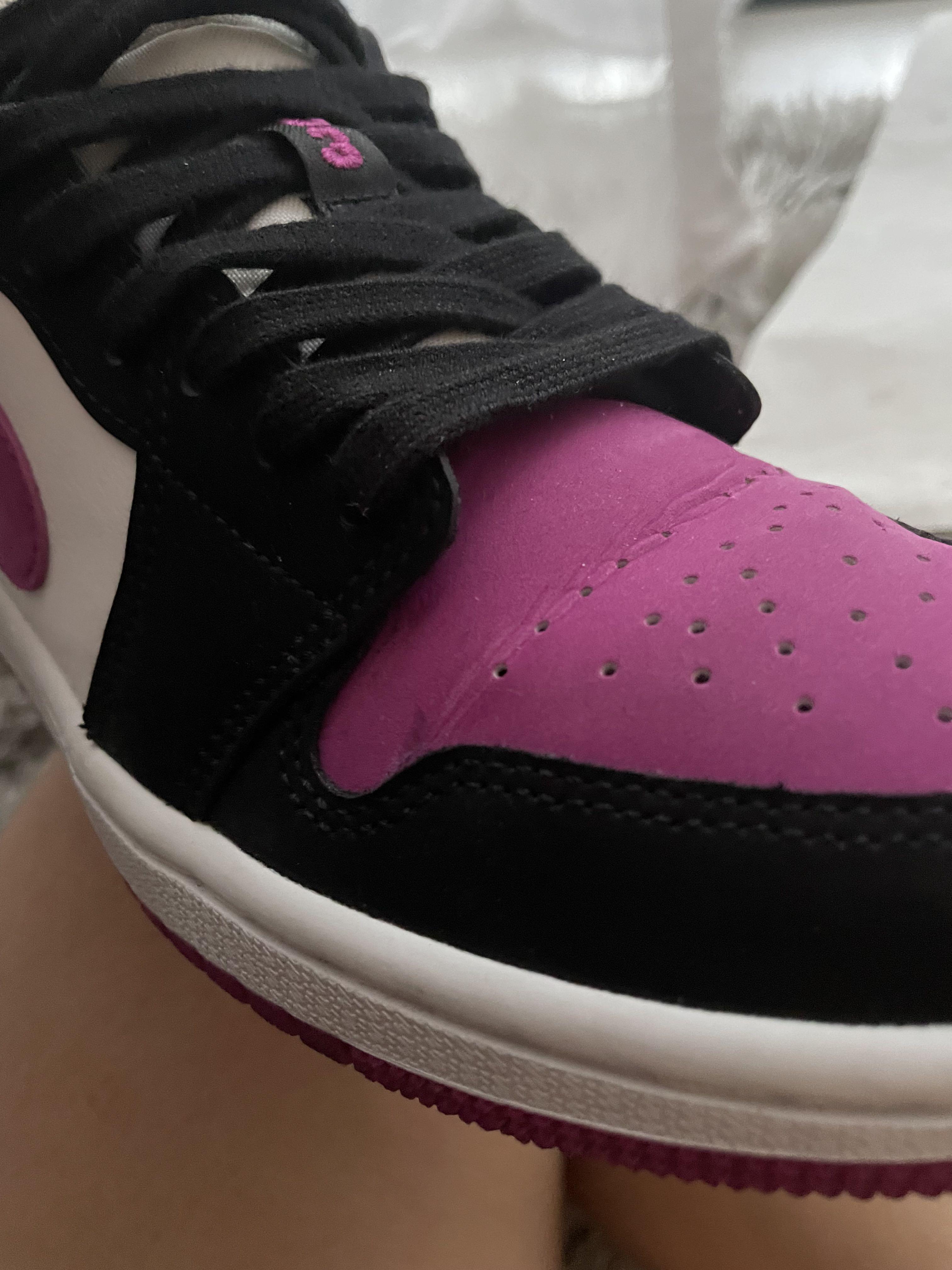 US 7 WMNS Air Jordan 1 Low Women Black cactus flower