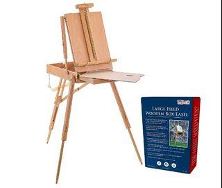 U.S. Art Supply Coronado Large Wooden French Style Field and Studio Sketchbox Easel