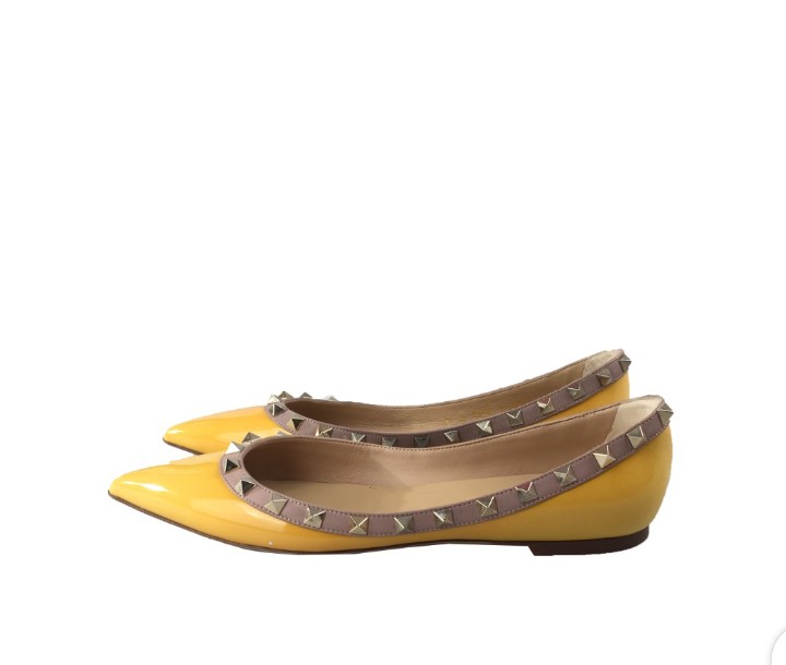 valentino patent rockstud flats