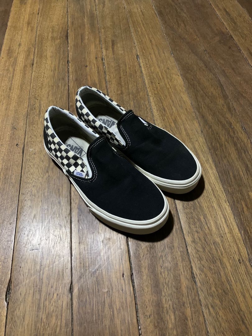 Vans Slip On Side Wall Checkerboard Women s Fashion Footwear