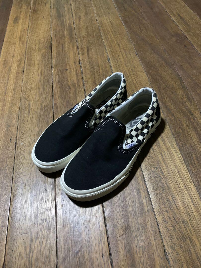 Vans Slip On Side Wall Checkerboard Women s Fashion Footwear