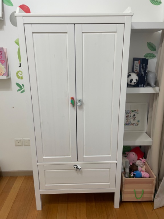 White Ikea Sundvik childrens wardrobe Babies Kids Baby Nursery