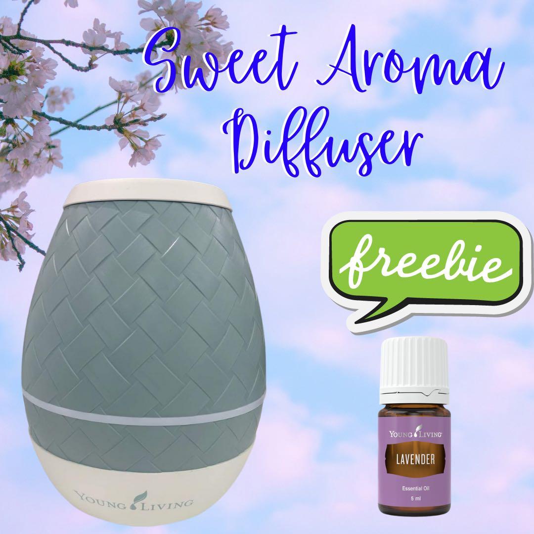 Young Living Sweet Aroma Diffuser with free 5ml Lavender Oil, Furniture