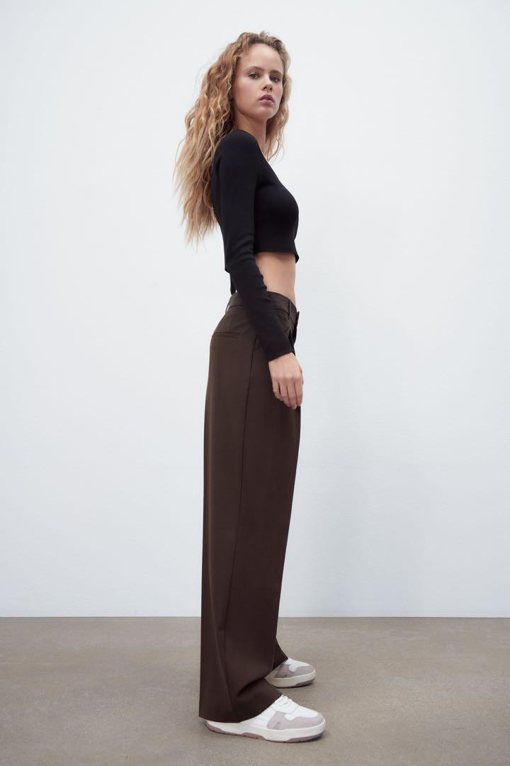 zara full length trousers dad pants, Women's Fashion, Bottoms, Other  Bottoms on Carousell